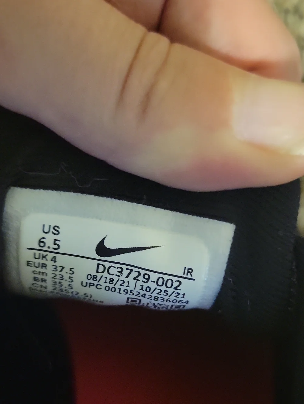 Nike Women's Black Running Shoes with Pink Swoosh